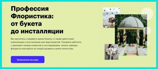 Профессия Флористика от букета до инсталляции от Skillbox